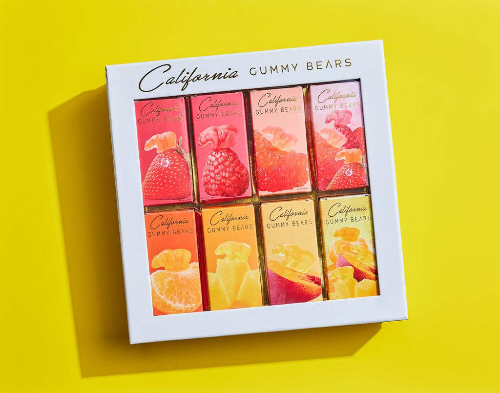 Designer Candy Gift - California Gummy Bears Ultimate Box - 100% All Natural Real Fruit Gummies in Luxury Gift Boxes