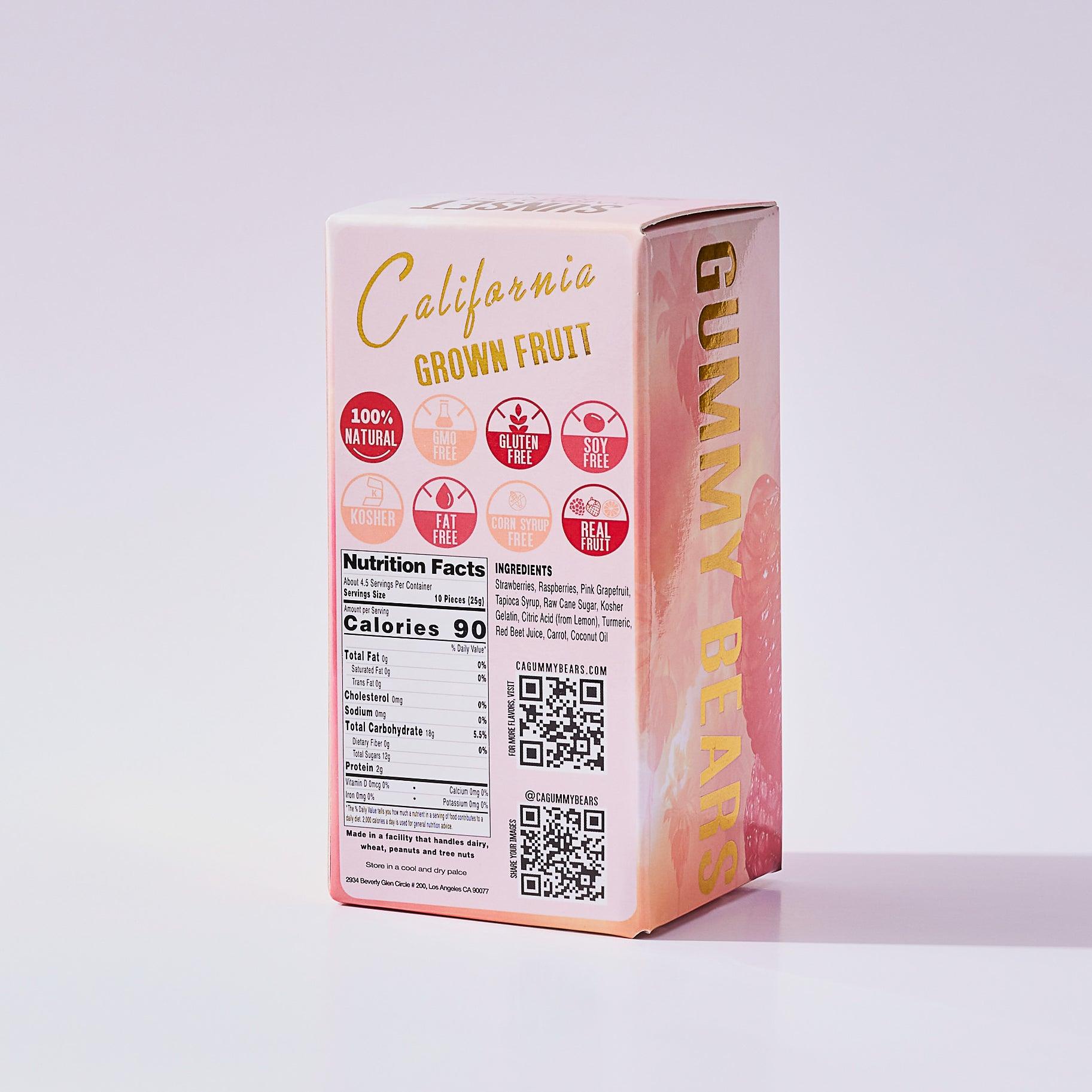 Sunset Paradise Mix by California Gummy Bears - 100% Natural Real Fruit Gummies and Gummy Bear Gifts
