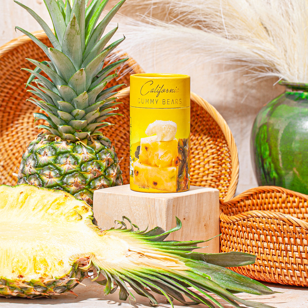 Vegan Gummy Bears - Candies - All Natural Pineapple Gummy Bears - Malibu Gift Box