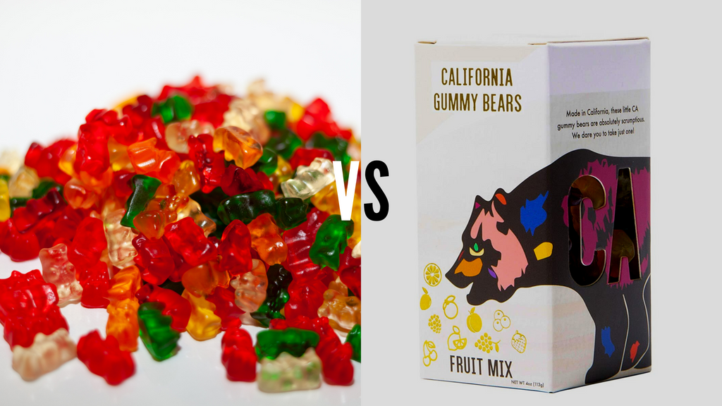 Traditional VS CA Gummy Bears - California Gummy Bears