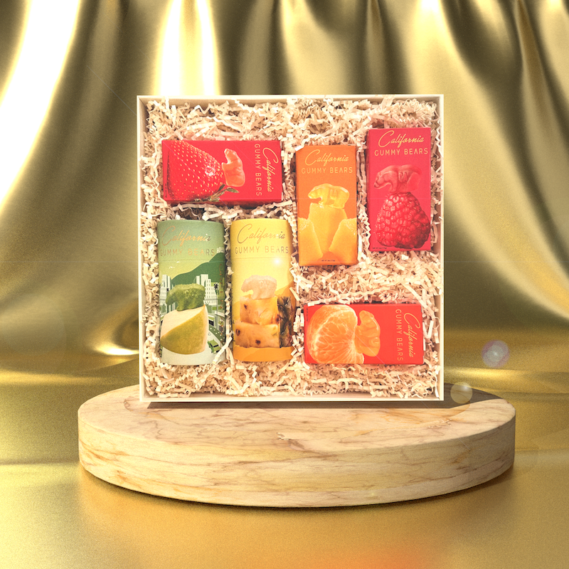 California Fruit Lovers - Gift Box - California Gummy Bears - CA Made Candies for Gifting
