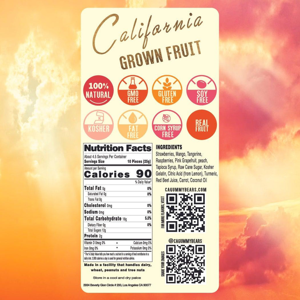 www.cagummybears.com California Fruit Mix Gummy Bears 