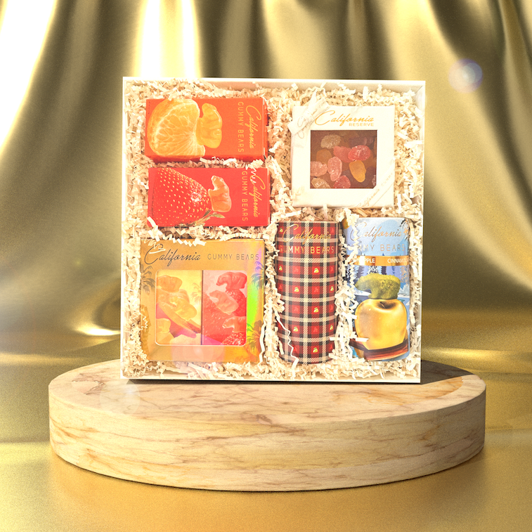 Holiday Gift Box - California Gummy Bears Special Christmas Gift Set - Candies made in California