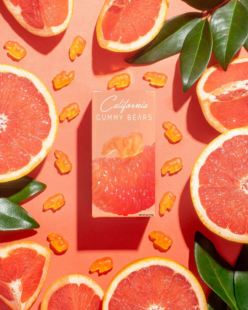 California Gummy Bears - Pink Grapefruit Gummies - Made in California Candies