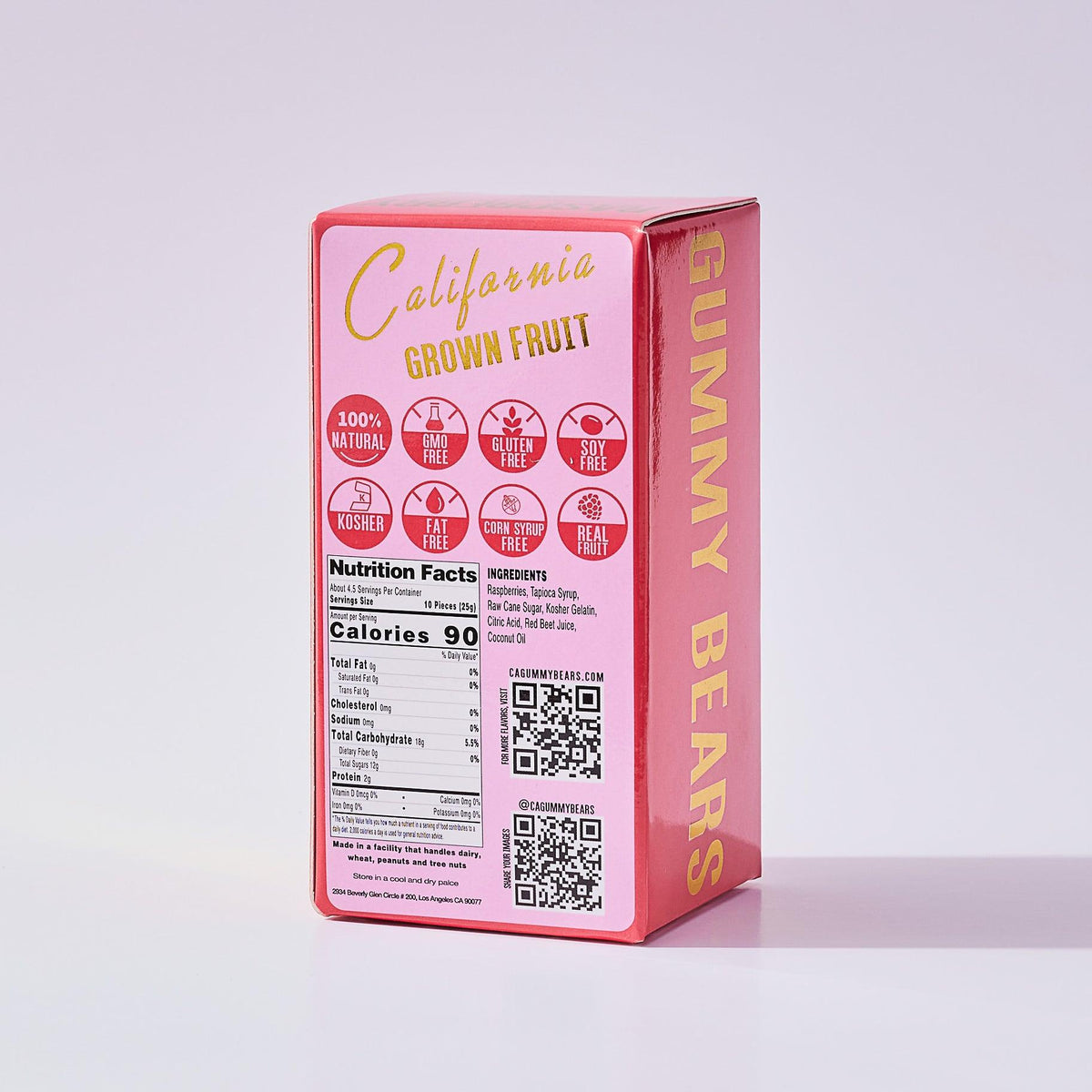 Raspberry Revolution Gummy Bears Gift Box | California Gummy Bears