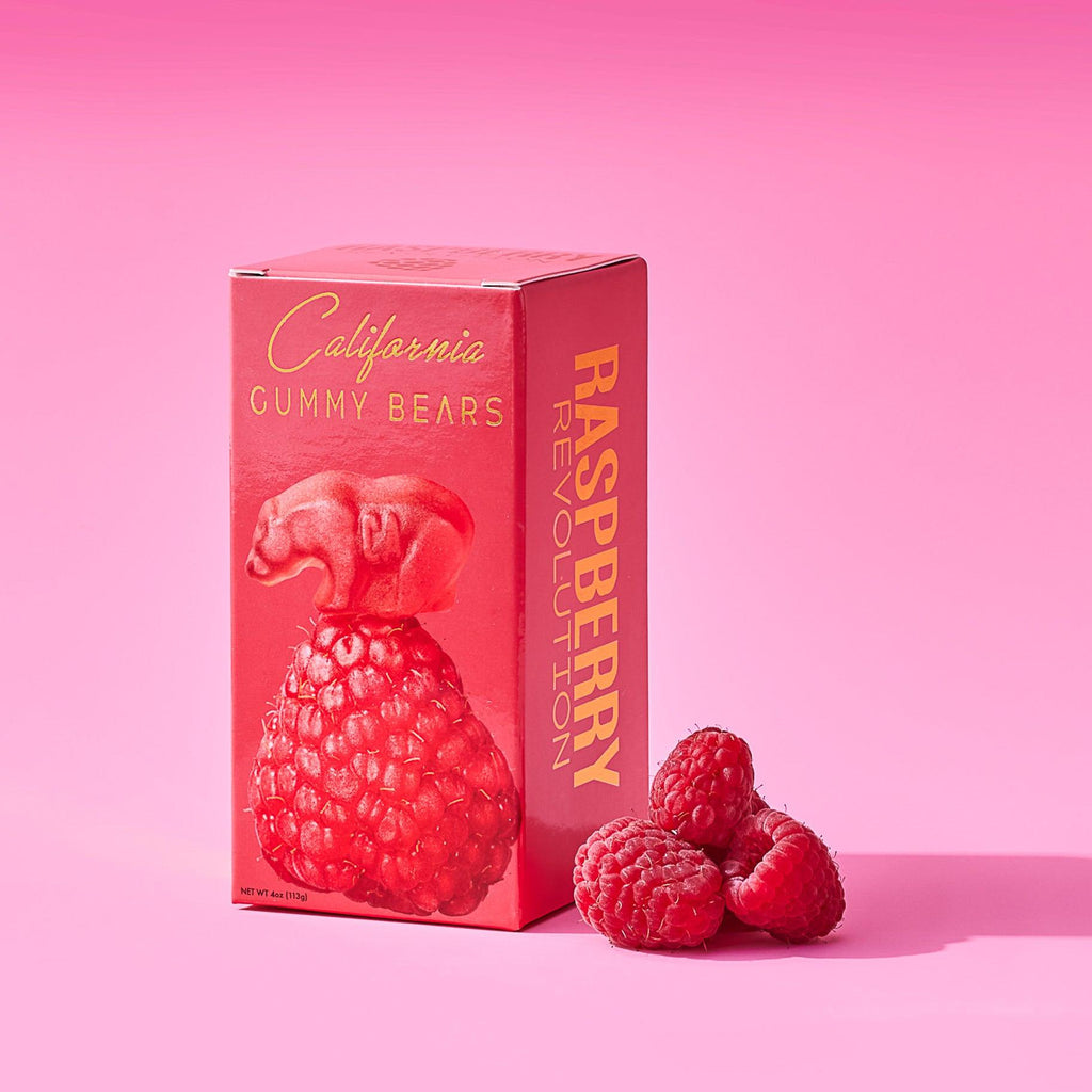 Gummy Sticks Raspberry Raspberry Revolution Gummy Bears Gift Box | California Gummy Bears