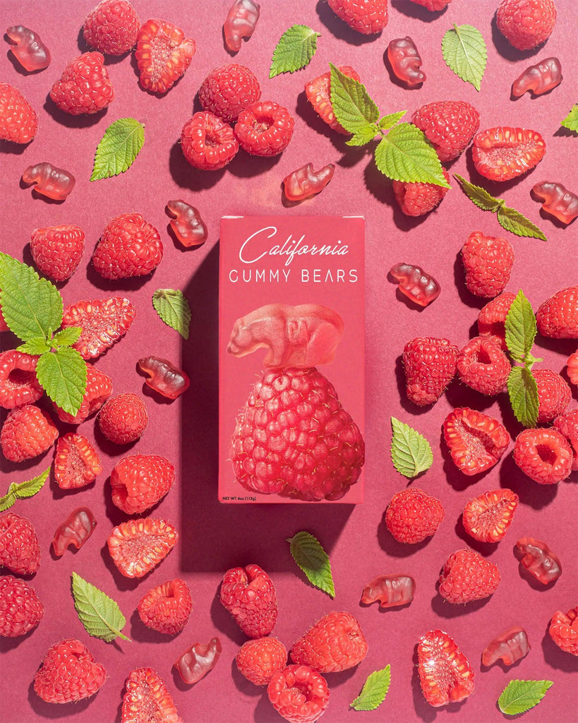 California Gummy Bears - Real Fruit Gummies made in California - Raspberry Revolution