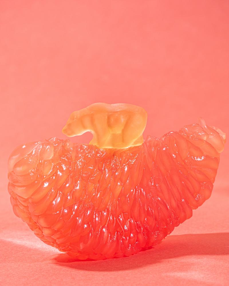 Pink Grapefruit Gummy Bears - All Natural Real Fruit Ingredients - Made in California