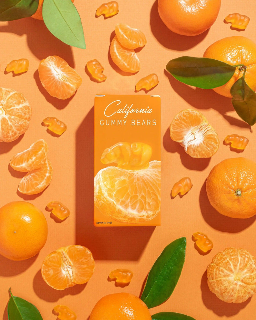 Fresh Tangerines All Natural Candies and Gummy Bears - California Gummy Bears Gift Boxes